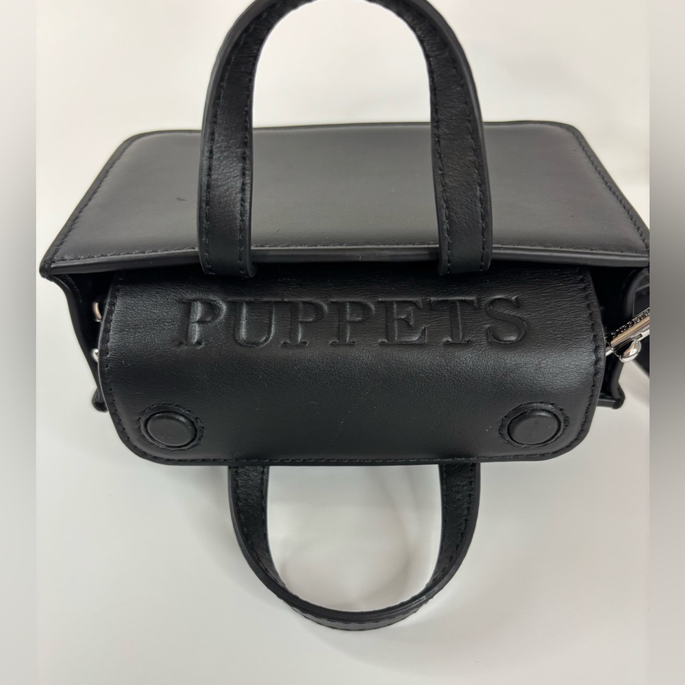 Puppets and Puppets Mini Cookie Top Handle Black Bag - Picture 11 of 14